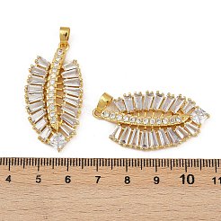 Ciondoli in ottone con zirconi chiari con placcatura a cremagliera&nbsp;KK-L236-04A-G