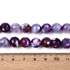 Hebras de cuentas de ágata craquelada al fuego natural teñidas y calentadas&nbsp;G-N359-01B-07
