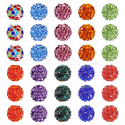 30 Stück Glas Strass Ton pflastern runde Perlen&nbsp;RB-TA0001-27B