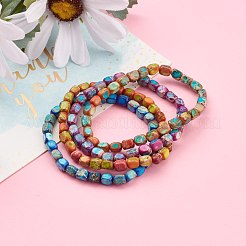 Natürliche Regalite / Imperial Jasper / Sea Sediment Jasper Perlen Stretch Armbänder&nbsp;BJEW-JB05927