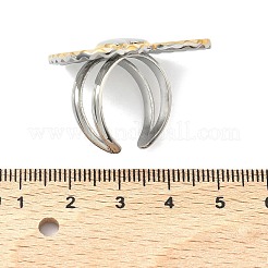 Offene Manschettenringe aus Edelstahl 304&nbsp;LS-RJEW-P180-01A