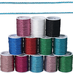 12 Rolle Polyester-Nähgarn mit Metallic-Effekt&nbsp;OCOR-WH20074-07A