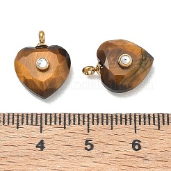 Pendentifs à facettes en oeil de tigre naturel&nbsp;GG-CBA50CD-04G-03