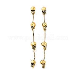 Halloween-Ohrstecker mit Totenkopf-Quaste im tibetischen Stil&nbsp;EJEW-P328-01AG
