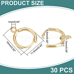30 pieza de accesorios para pendientes de aro huggie de latón&nbsp;FIND-PH0008-65
