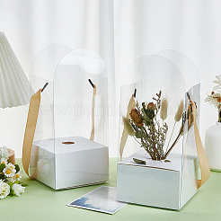 12 Set transparente Aufbewahrungsboxen aus Kunststoff und Papier für Blumen&nbsp;CON-BC0008-10C