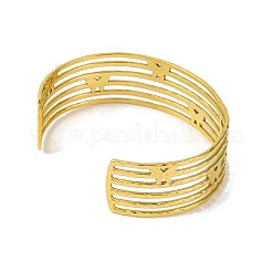Ionenplattierung (IP) Schmetterling 304 Edelstahl Manschette Armreifen für Frauen&nbsp;BJEW-B104-23G