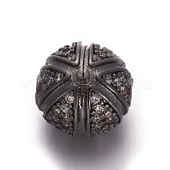 Perline zirconi micro pave  in ottone&nbsp;ZIRC-E158-09B
