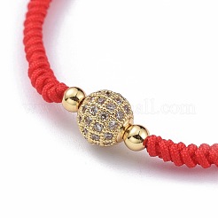 Verstellbare geflochtene Perlenarmbänder aus Nylonfaden&nbsp;BJEW-JB04665-02