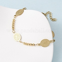 Religion 304 Edelstahl-Gliederarmbänder&nbsp;BJEW-F524-04A-G