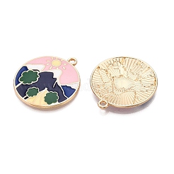 Crémaillère placage pendentifs en émail d'alliage&nbsp;ENAM-N056-380KCG