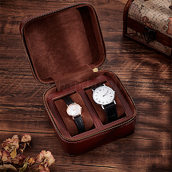 Scatole per orologi in similpelle pu con cerniera&nbsp;CON-WH0084-91