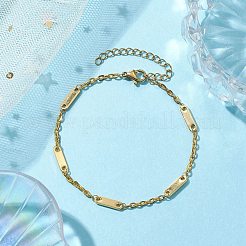 Bracciali a catena ovale in acciaio inossidabile 304 per donna&nbsp;BJEW-JB10367