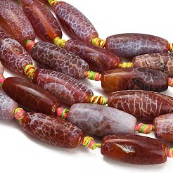 Gefärbte und erhitzte Stränge natürlicher Fire Crackle-Achatperlen&nbsp;GG-CBAB9C6-A01-01