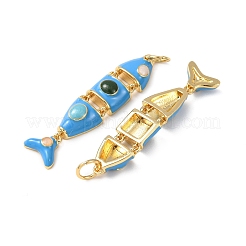 Pendentifs d'émail en laiton &nbsp;KK-C143-44A-G01