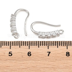 Laiton strass boucle d'oreille crochets&nbsp;KK-C261-01C-P