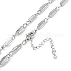 Collane a catena ovale in ottone placcato a cremagliera per donna&nbsp;NJEW-K382-16C-P