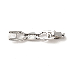 Bowknot rack placage en laiton clair zircone cubique fermoirs de bracelet de montre&nbsp;ZIRC-H125-19P