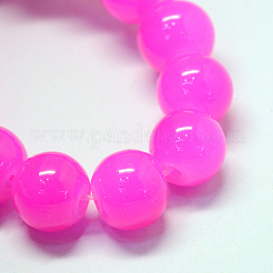 Perles rondes en verre imitation jade&nbsp;X-DGLA-Q021-6mm-28