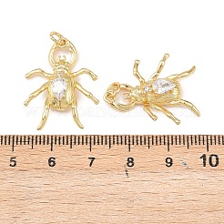 Pendentifs avec zircon cubiques à micro-pavés en laiton&nbsp;KK-G544-09G-03