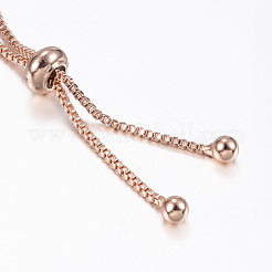 Verstellbare messing micro pave zirkonia schieberarmbänder&nbsp;BJEW-E317-24RG