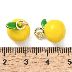 Ciondoli smaltato in ottone&nbsp;KK-F933-14G-01
