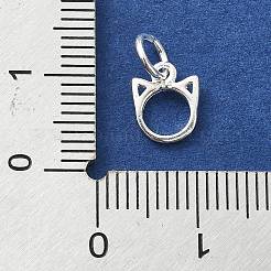 925 Sterling Silber Umriss Katzenkopf Form Charms&nbsp;STER-M119-15S