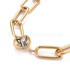 Bracelets à chaîne trombone en acier inoxydable 304&nbsp;X-BJEW-F412-03G