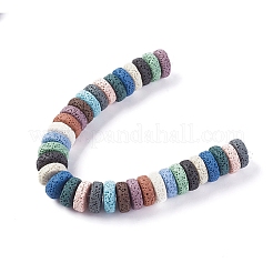 Brins de perles de pierre de lave naturelle&nbsp;G-F671-02B-05