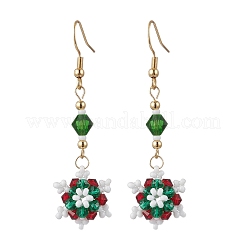 Boucles d'oreilles pendantes en perles de verre&nbsp;EJEW-MZ00501-04