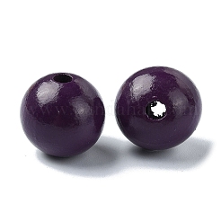 Perles européennes à grand trou en bois&nbsp;WOOD-D027-01I