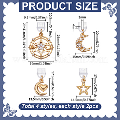 8 Stück 4 Stile mobile staubdichte PVC-Stecker&nbsp;HJEW-PH02325