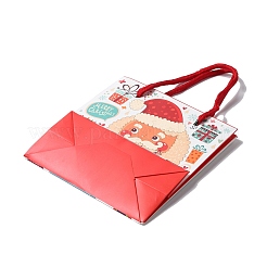 Sacchetti regalo in carta con stampa babbo natale natalizio con manico in corda di nylon&nbsp;CARB-K003-01A-01