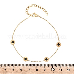 Gliederarmbänder aus Edelstahl 304 mit Strassbesatz&nbsp;SA-D001-04A-G