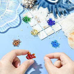 6pcs 6 Farben handgemachte Bunte Malerei-Perlen&nbsp;LAMP-CJ0002-97