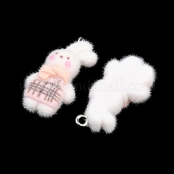 Pendentifs en résine opaque floqués&nbsp;LS-RESI-P053-04A-P