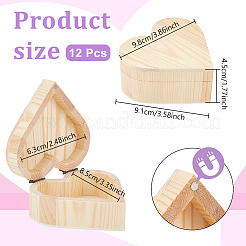Holzverpackungsboxen mit Klappdeckel&nbsp;CON-WH0107-74