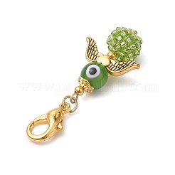 Decorazioni pendenti con perline di vetro d'angelo&nbsp;HJEW-MZ00085-04