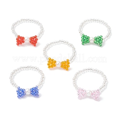 Fingerringe aus Glasperlen&nbsp;RJEW-MZ00032