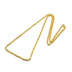 Modische 304 Edelstahl Seil Kette Halskette Herstellung, mit Karabiner verschlüsse, golden, 22 Zoll ~ 24 Zoll (55.8~60.9 cm) x 3 mm