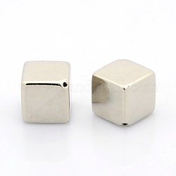 Ccb perline di plastica, cubo, platino, 13x13x13mm, Foro: 1 mm