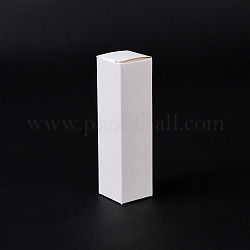 Caja de regalo de papel de cartón, para galletas, golosinas, almacenamiento de regalos, Rectángulo, blanco, 2.6x2.6x9.1 cm