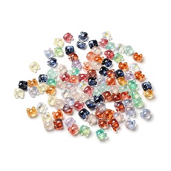 Perles en verre transparentes, crabe, couleur mixte, 13x14x7mm, Trou: 1.2mm