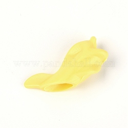 Empuñaduras de lápiz de polietileno para niños, herramienta de corrección de postura de agarre, pescado, amarillo vara de oro claro, 41x22.5x12mm