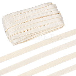 Bandoulière élastique en polyester benecreat, pour coudre des bretelles, plat, amande blanchie, 10mm, environ 27.34 yards (25 m)/sac