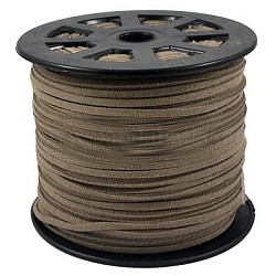 Faux Suede Cords, Faux Suede Lace, Tan, 4x1.5mm, 100yards/roll