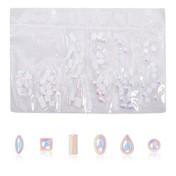 Accessori in plastica per nail art in abs, bianco crema, 90pcs/scatola