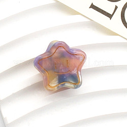 Cellulose Acetate(Resin) Star Hair Claw Clips, Small Tortoise Shell Hair Clip for Girls Women, Slate Blue, 25x25mm