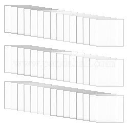Fingerinspire 透明アクリルアクションフィギュアディスプレイベース 50 個  正方形  透明  ディスプレイベース: 2.5x2.5x0.2cm
