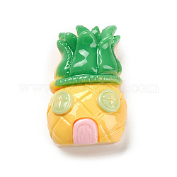 Opaque Resin Imitation Food Decoden Cabochons, Vegetables/Fruit House, Pineapple, 27x17x10.5mm